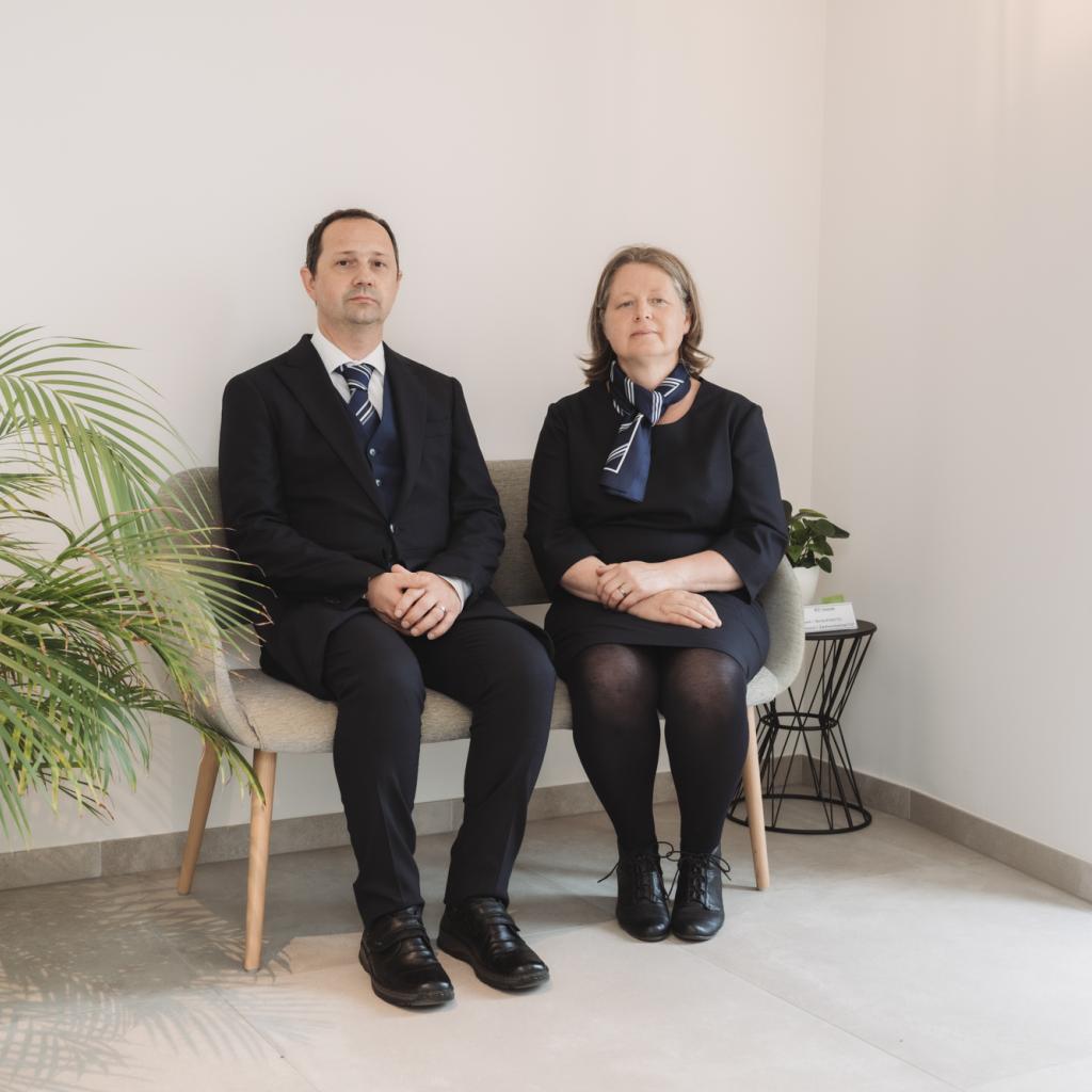 Gregory Pollet en Annick Bentein van Uitvaartzorg Bentein & Pollet in Oudenburg